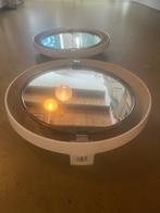 2 Space Age Badkamer Spiegels Jaren 60, Gebruikt, Rond, Ophalen of Verzenden, Minder dan 100 cm