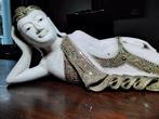 Houten Thaise Boeddha Vrouwelijk Beeld 77cm, Antiek en Kunst, Ophalen