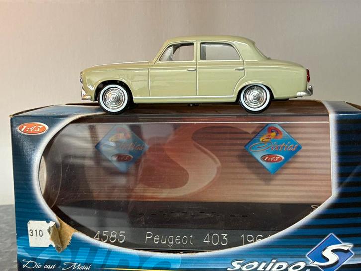 Solido 1/43 Peugeot 403 sedan in ovp, Hobby en Vrije tijd, Modelauto's | 1:43, Zo goed als nieuw, Auto, Solido, Ophalen of Verzenden