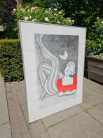 Lijst met poster, Ophalen, Gebruikt, Metaal of Aluminium, 75 cm of meer