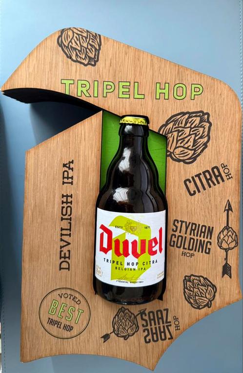 Duvel - Glorifier Tripel Hop, Verzamelen, Biermerken, Zo goed als nieuw, Reclamebord, Plaat of Schild, Duvel, Ophalen of Verzenden