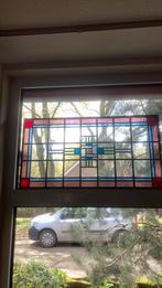 Zeer fraai art deco glas in lood raam, Ophalen of Verzenden