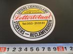 sticker Enschede LETTERTOTAAL  Getfertweg 42, Verzamelen, Ophalen, Zo goed als nieuw
