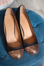 Pumps zwart met goud Graceland maat 39, Ophalen of Verzenden, Zo goed als nieuw, Zwart