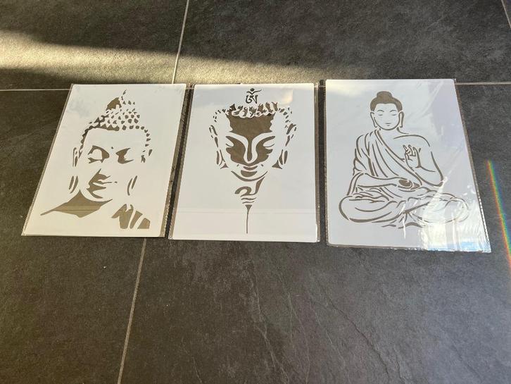 Boeddha sjabloon stencil plastic A4 formaat, Hobby en Vrije tijd, Schilderen, Nieuw, Overige typen, Ophalen of Verzenden
