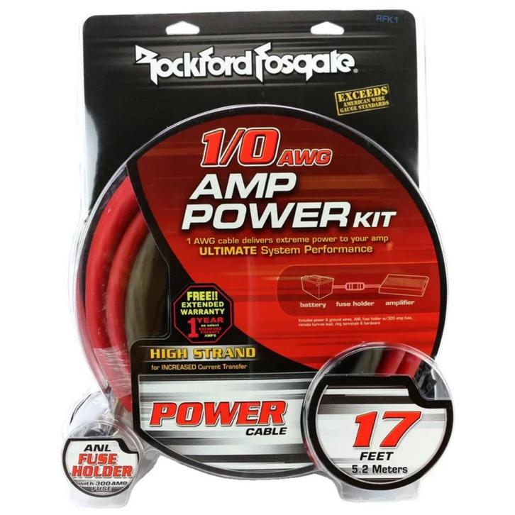 Rockford Fosgate RFK1 53.5mm2 Hi-end OFC kabelset, Auto diversen, Autospeakers, Nieuw, Ophalen of Verzenden