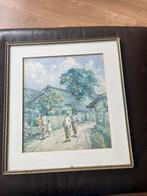 Soewardja Aquarellen serie van 3 stuks, Antiek en Kunst, Kunst | Schilderijen | Klassiek, Ophalen