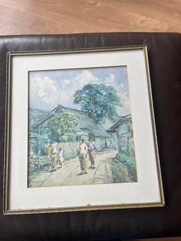 Soewardja Aquarellen serie van 3 stuks beschikbaar voor biedingen