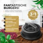Hamburgerpers 3-in-1 - BBQ Accessoires - Hamburgermaker, Verzenden, Nieuw