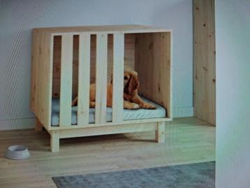 Hondenhok - 70x50x62 - cm - massief - grenenhout beschikbaar voor biedingen