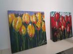Schilderijen van bloemen en kunst op canvas, Ophalen