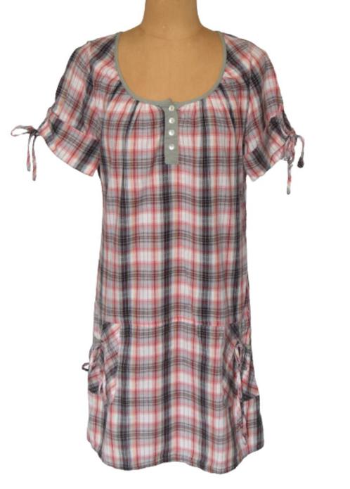 Repeat jurkje geruit, jurk, Mt. M, Kleding | Dames, Jurken, Zo goed als nieuw, Maat 38/40 (M), Boven de knie, Verzenden