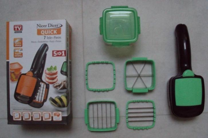 Nieuw in verpakking 7 delige Nicer Dicer Quick 5 in 1 snijer, Huis en Inrichting, Keuken | Keukenbenodigdheden, Nieuw, Ophalen of Verzenden