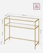 side table / console tafel goud, Huis en Inrichting, Tafels | Sidetables, Glas, Ophalen