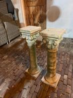 Twee zandstenen pilaren, Huis en Inrichting, Woonaccessoires | Zuilen en Pilaren, Ophalen, Gebruikt