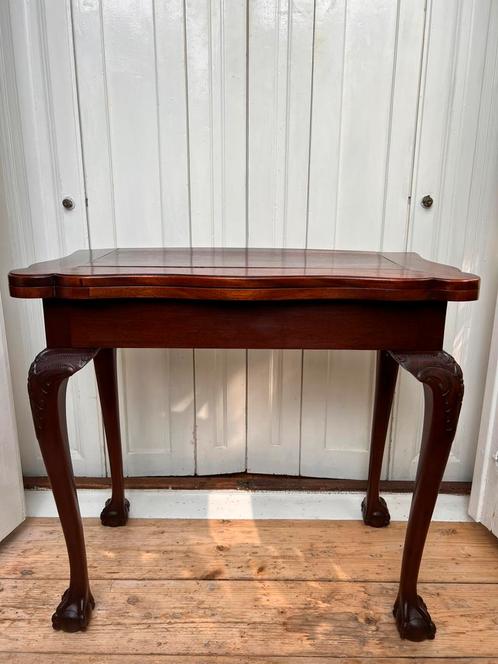 Fraaie mahoniehouten speel- side tafel, Antiek en Kunst, Antiek | Meubels | Tafels, Ophalen
