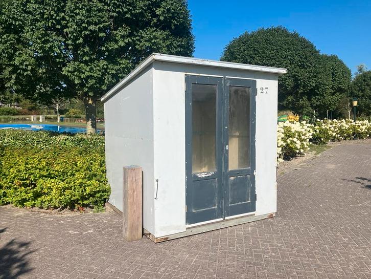 Strandhuisje, Tuin en Terras, Tuinhuizen, Gebruikt, Overige typen, Hout, Minder dan 250 cm, 200 tot 400 cm, 2 ramen, Ophalen