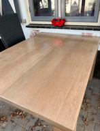 Massief Eiken Eettafel 100x140 - Puntgaaf, Ophalen, 100 tot 150 cm, Eikenhout, Zo goed als nieuw