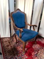 Blau antieke gestoffeerde stoel, Ophalen of Verzenden