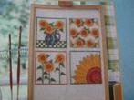 Borduurpatroon  Zonnebloemen  merklap   nr 4219, Hobby en Vrije tijd, Borduren en Borduurmachines, Verzenden, Nieuw, Handborduren