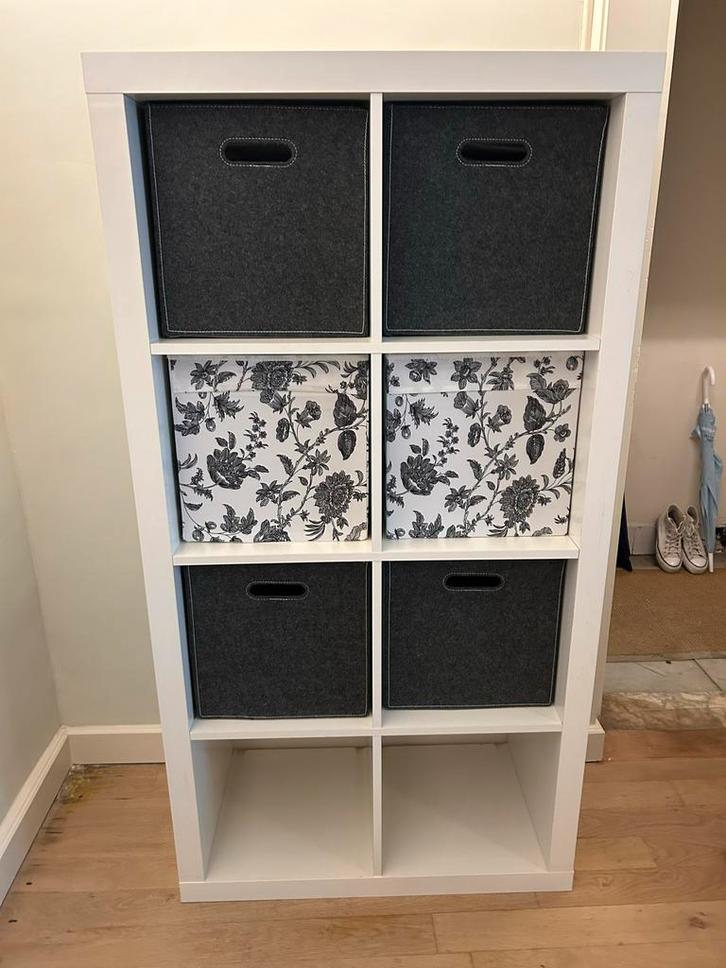 IKEA Kallax kast - wit - 6 vakken, Huis en Inrichting, Kasten | Boekenkasten, Gebruikt, 50 tot 100 cm, 100 tot 150 cm, 25 tot 50 cm