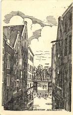 Amsterdam. Beulingsloot. - tekening - 1946 gelopen, Ophalen of Verzenden, 1940 tot 1960, Gelopen, Utrecht