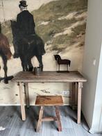 AURA PEEPERKORN uniek item oud houten Sidetable / Bureau, Huis en Inrichting, Tafels | Sidetables, Overige materialen, Aura Peeperkorn