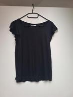 Als NIEUW zwarte korte mouw ruches top H&M - maat XS 34, H&M, Zwart, Nieuw, Ophalen of Verzenden