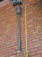 Lantaarnpaal Koetsiersmodel Gietijzer Echt Glas, Tuin en Terras, Buitenverlichting, Ophalen, Gebruikt, Minder dan 50 watt, Staande lamp