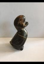 Mooi marmeren eendje. Ong 10,5 centimeter hoog. Bruin marmer, Ophalen of Verzenden