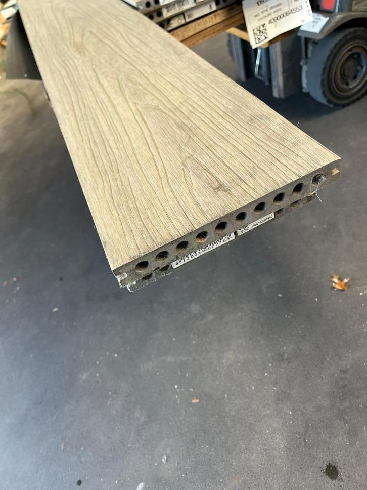 Partij vlonderplanken composiet lichtgrijs, Tuin en Terras, Terrasdelen en Vlonders, Nieuw, Composiet, Ophalen