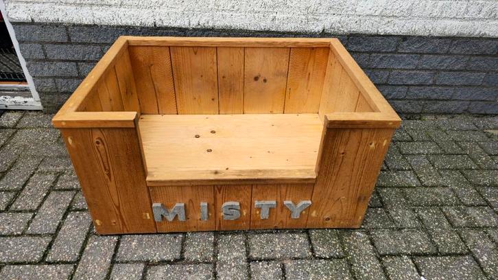 Steigerhouten hondenmand. 90x65x46, Dieren en Toebehoren, Hondenmanden, Zo goed als nieuw, Overige, Ophalen
