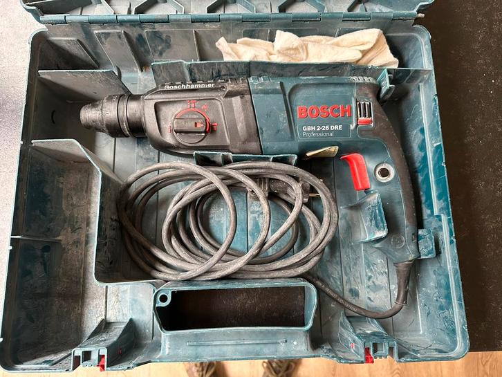 Blauwe Bosch boorhamer GHB 2-26 DRE, Doe-het-zelf en Verbouw, Gereedschap | Boormachines, Gebruikt, Boor- en/of Breekhamer, 600 watt of meer