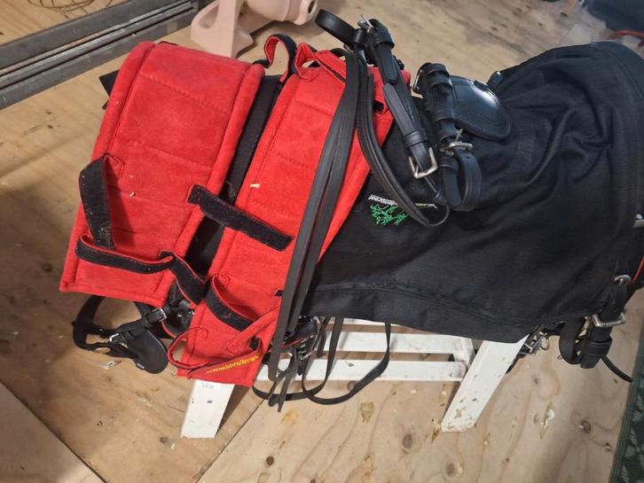 Mentuig mini pony rood zwart biothaan, Dieren en Toebehoren, Paarden en Pony's | Hoofdstellen en Tuigage, Zo goed als nieuw, Overige soorten