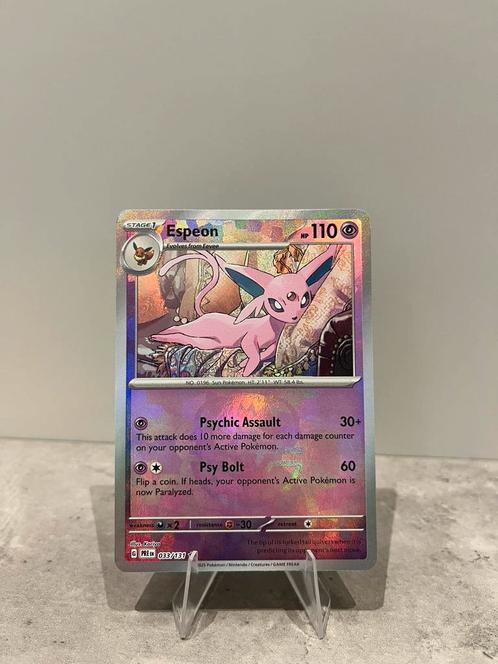 Espeon 033 / 131 Masterball, Hobby en Vrije tijd, Verzamelkaartspellen | Pokémon, Zo goed als nieuw, Losse kaart, Ophalen of Verzenden