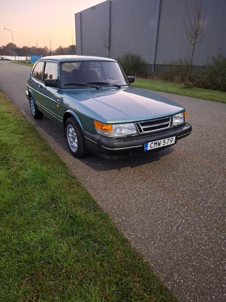 Saab, Auto's, Saab, Particulier, Saab 900, Metallic lak, Stoelverwarming, Benzine, Coupé, Handgeschakeld, Groen, Grijs, Velours