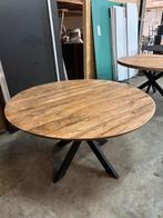 Mango houten eettafel 130 cm rond, Ophalen of Verzenden, Zo goed als nieuw, Rond, 100 tot 150 cm