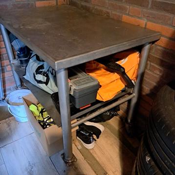 RVS Werktafel op Wielen - Horeca/Hobby beschikbaar voor biedingen