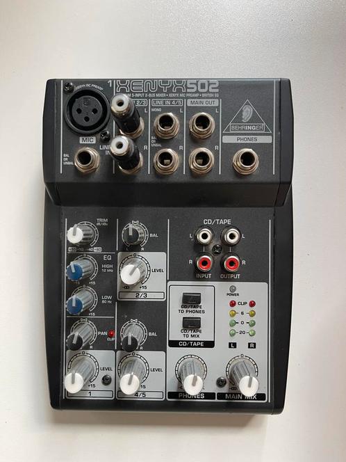 Behringer Xenyx 502 Mengpaneel, Muziek en Instrumenten, Mengpanelen, Gebruikt, Minder dan 5 kanalen, Microfooningang, Ophalen of Verzenden