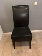 6 eetkamerstoelen bruin leer, Ophalen, Bruin, Leer, Zo goed als nieuw