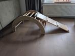 Houten Klimboog met Glijbaan, Kinderen en Baby's, Speelgoed | Buiten | Speeltoestellen, Ophalen, Zo goed als nieuw, Glijbaan