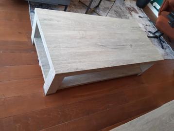 Rechthoekige salontafel, Lamulux, whitewash hout