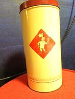 Bolletje beschuit blik groot vintage rood met beige., Verzamelen, Blikken, Ophalen of Verzenden, Zo goed als nieuw, Beschuit, Bolletje
