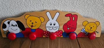 Dieren kapstok 40cm lang gaaf 5 knoppen, vintage decoratief! beschikbaar voor biedingen