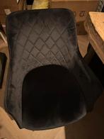 4 NIEUWE zwarte velours eetkamerstoelen (zie maten fotos ), Huis en Inrichting, Stoelen, Ophalen, Zwart, Nieuw, Vier