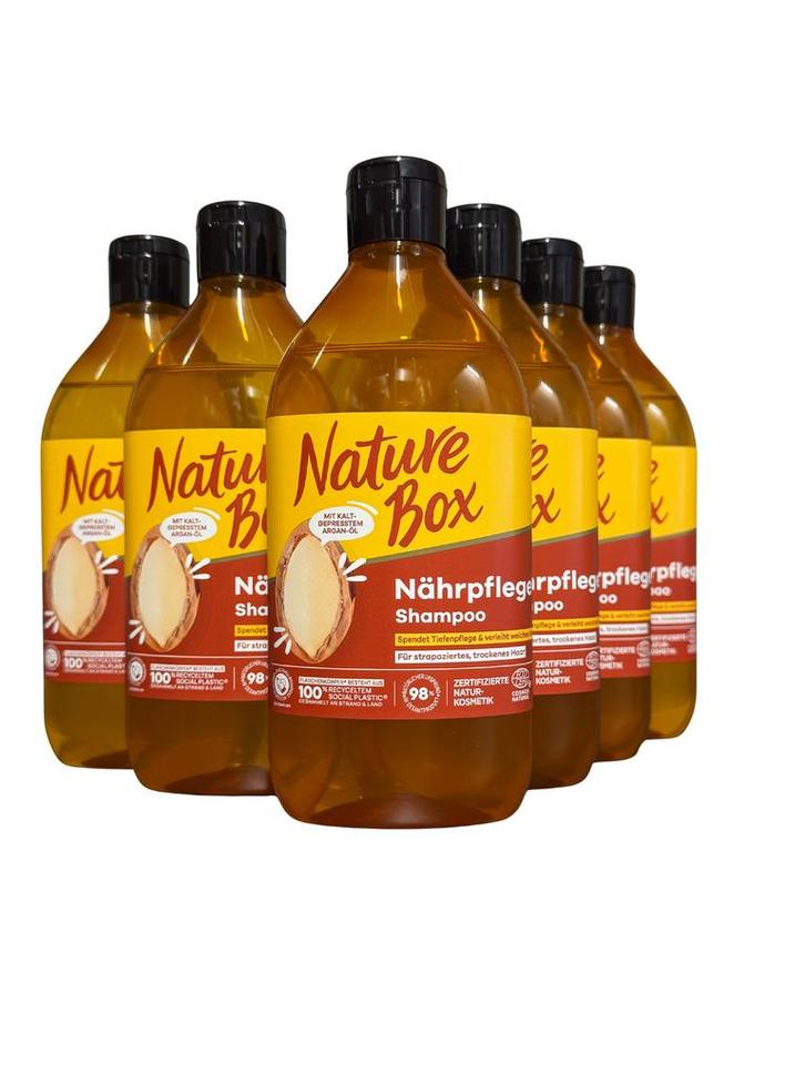 Nature Box Argan Shampoo - 6 x 385 ml, Sieraden, Tassen en Uiterlijk, Uiterlijk | Haarverzorging, Nieuw, Shampoo of Conditioner
