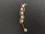 Elegante Sleutelhanger met Parels en Gouden Kralen, Overige materialen, Nieuw, Ophalen of Verzenden, Met bedels of kralen