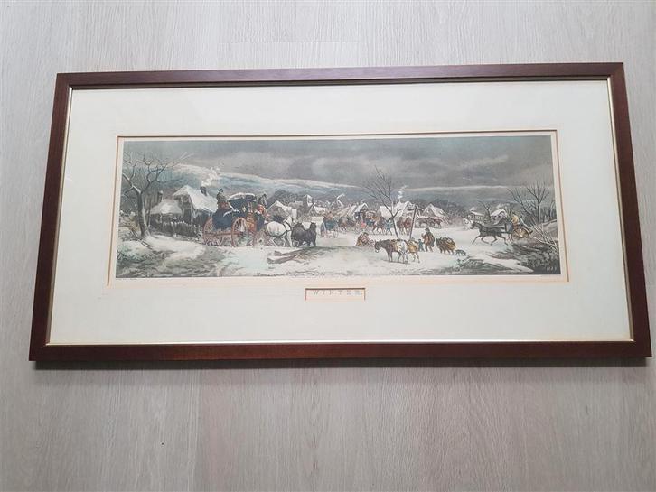 W.J. Shayer, aquatint door C.R. Stock, groot, Antiek en Kunst, Kunst | Etsen en Gravures, Ophalen
