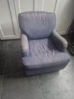 Riviera Maison Fauteuil Blauw, Ophalen, Gebruikt, 75 tot 100 cm, Stof