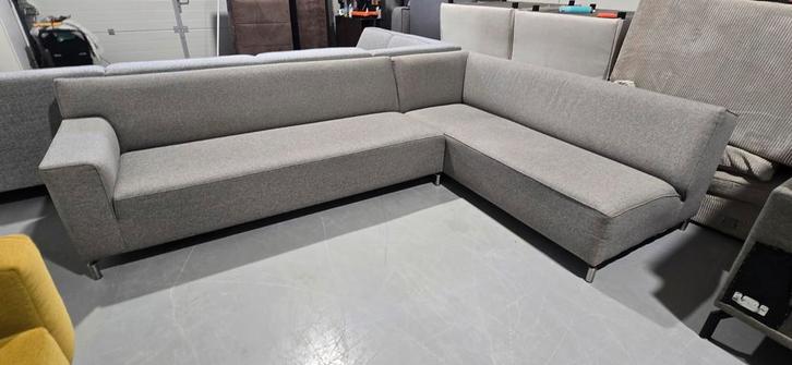 Grijze Podde Hoekbank - 4 jaar oud, Huis en Inrichting, Banken | Complete zithoeken, Gebruikt, Metaal, Stof, Ophalen of Verzenden